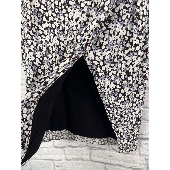 ABERCROMBIE & FITCH Women's Multicolor Floral Slit Wrap Pencil Skirt Small - Picture 3 of 5